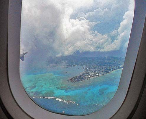 Isla de San Andrés vista desde el avión